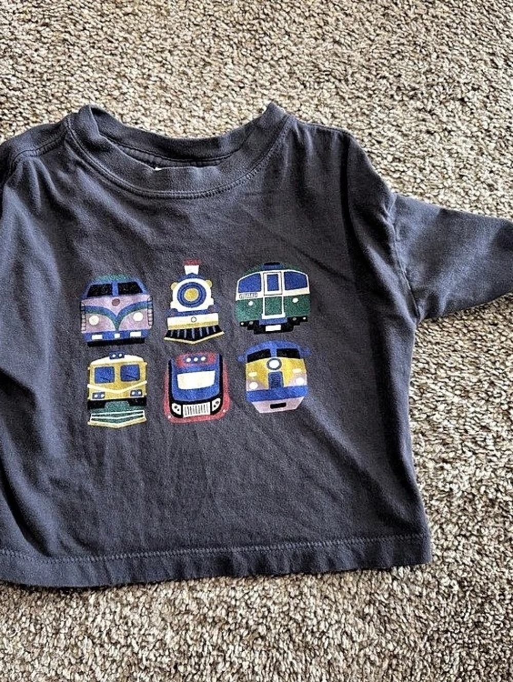 Hannah Anderson Kids Long Sleeve Train Graphic Tee